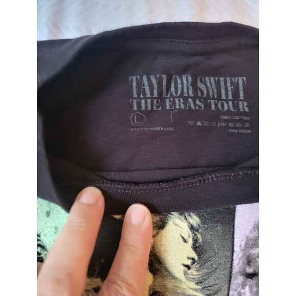 Taylor Swift The Eras Tour Tshirt Woman Large Tour Merch Photo Graphic Tee Black - Picture 3 of 9